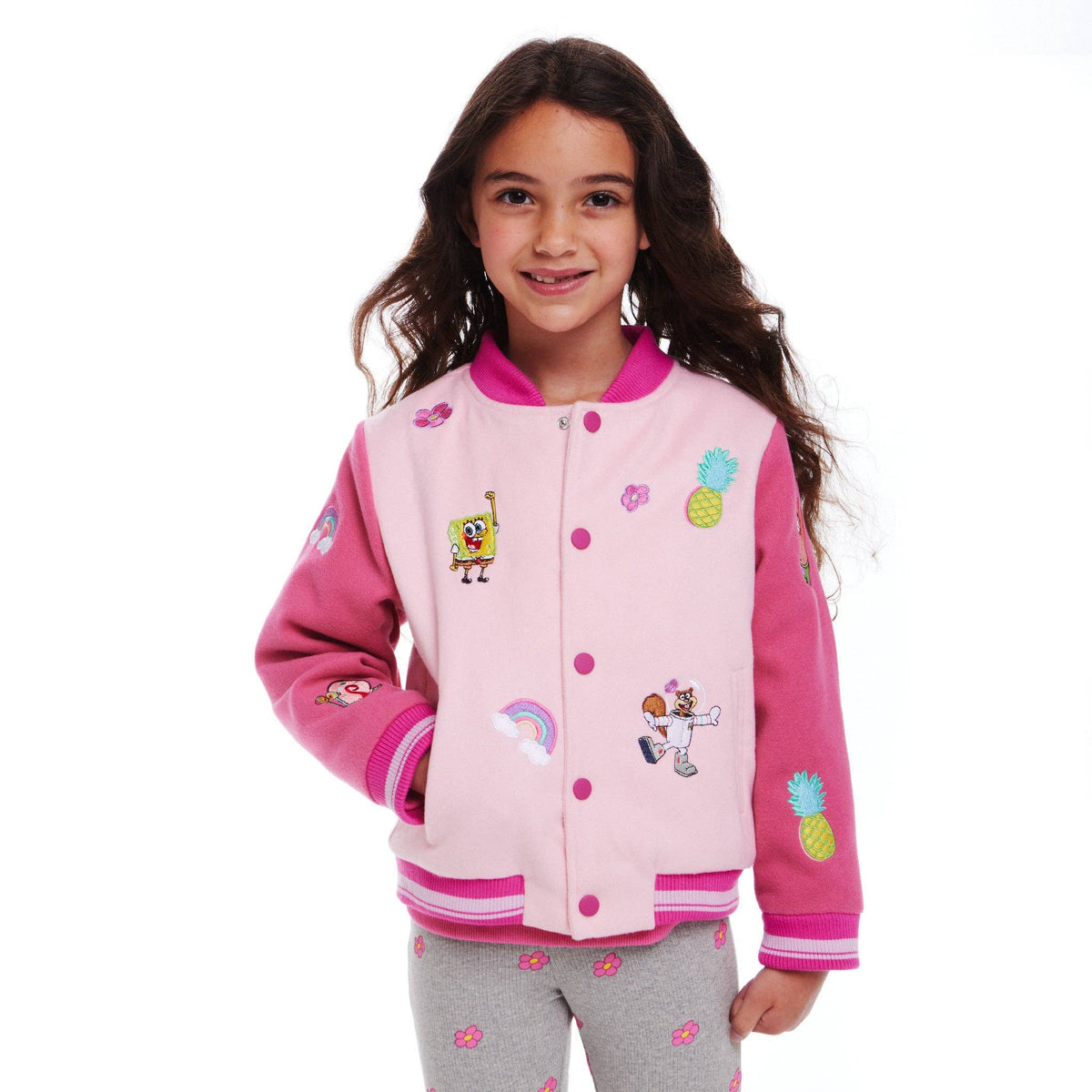 Little Ones SpongeBob SquarePants™ Rainbow Patchwork Bomber Jacket