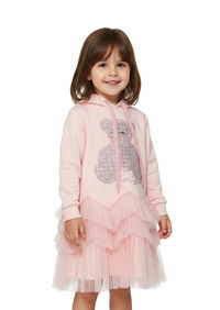 Little Ones Teddy Hooded Dress