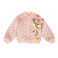 Little Ones Floral Embroidered Quilted Jacket