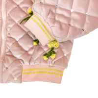 Little Ones Floral Embroidered Quilted Jacket