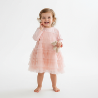 Little Ones Ruffle Mesh Layer Dress