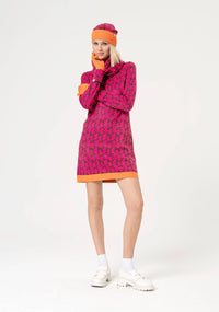 The Elzbeth Joyful Jacquard Sweater Dress