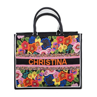 Beaded Floral Tote - Personalize yours today