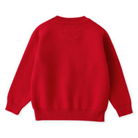 Little Ones Red Sparkle Bow Christmas Sweater