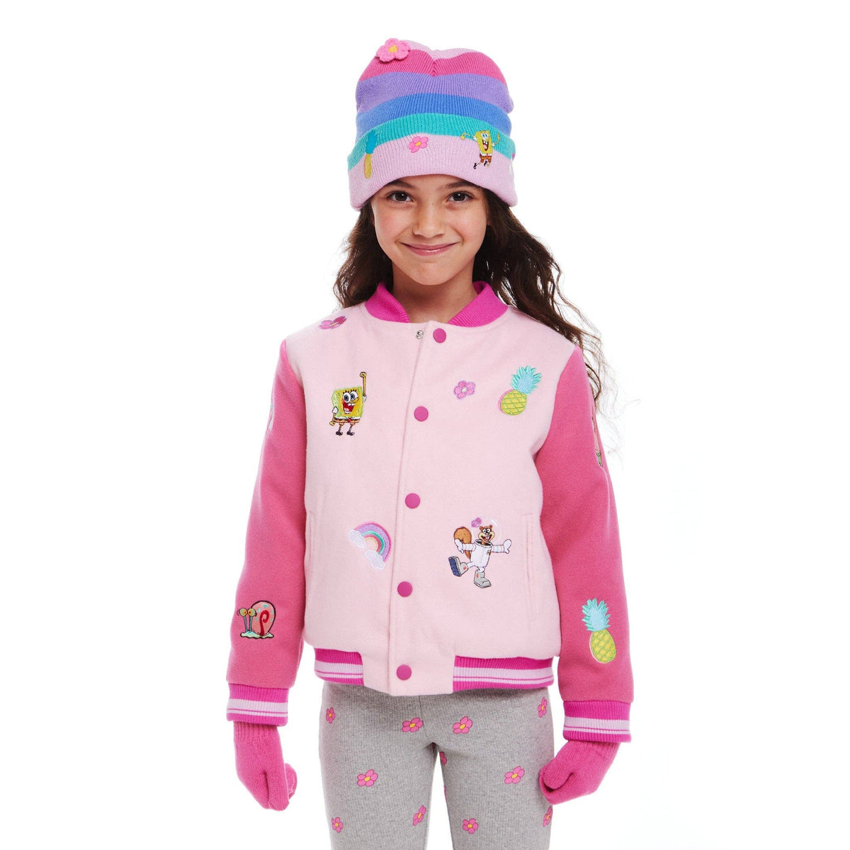 Little Ones SpongeBob SquarePants™ Kids Rainbow Hat & Mittens