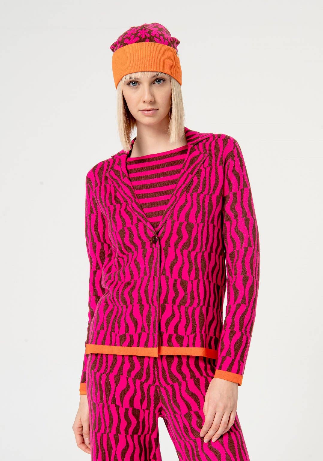 The Elzbeth Jacquard Cardigan Sweater