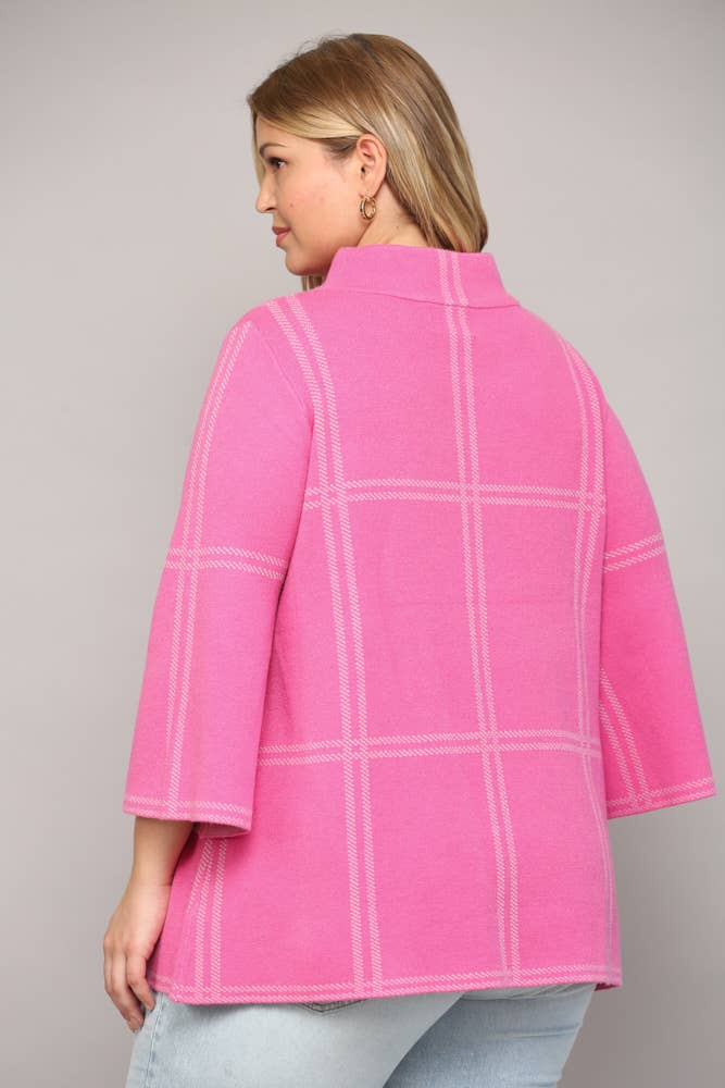 Curvy Aubri Knit Mock Sweater
