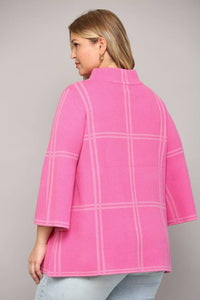 Curvy Aubri Knit Mock Sweater