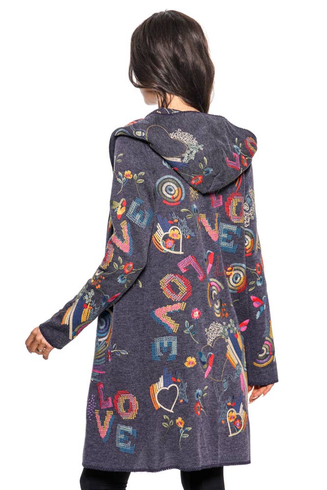 The NYX Embroidered Cardigan Hoodie