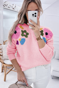 The Francesca Floral Pull-Over Sweater