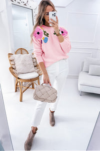 The Francesca Floral Pull-Over Sweater