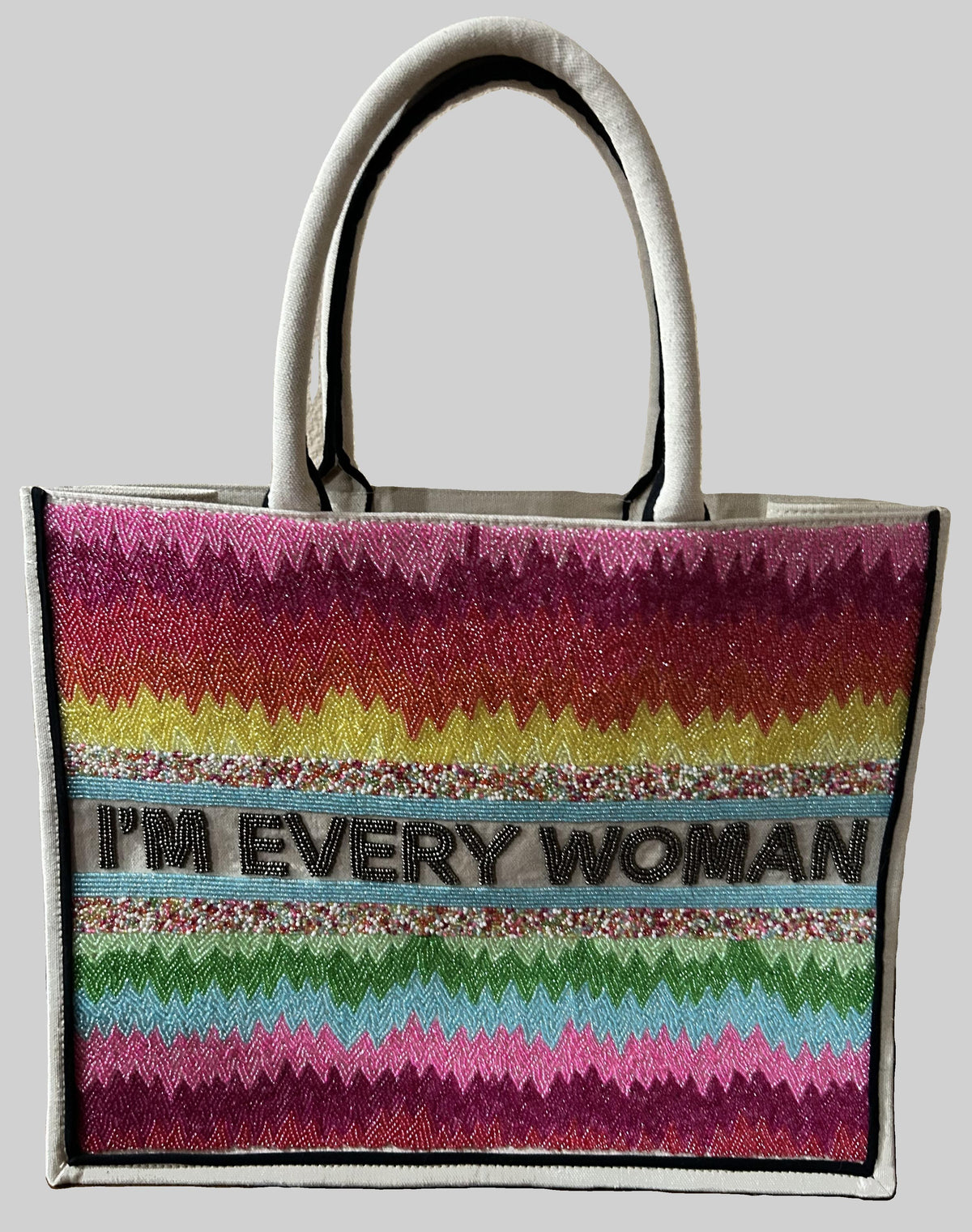 I'm Every Woman Beaded Kaleidoscope Tote