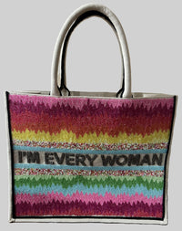 I'm Every Woman Beaded Kaleidoscope Tote