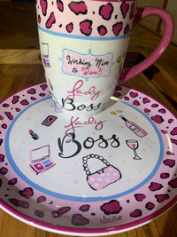 Gift Mug & Dessert Girlfriend Plate Set