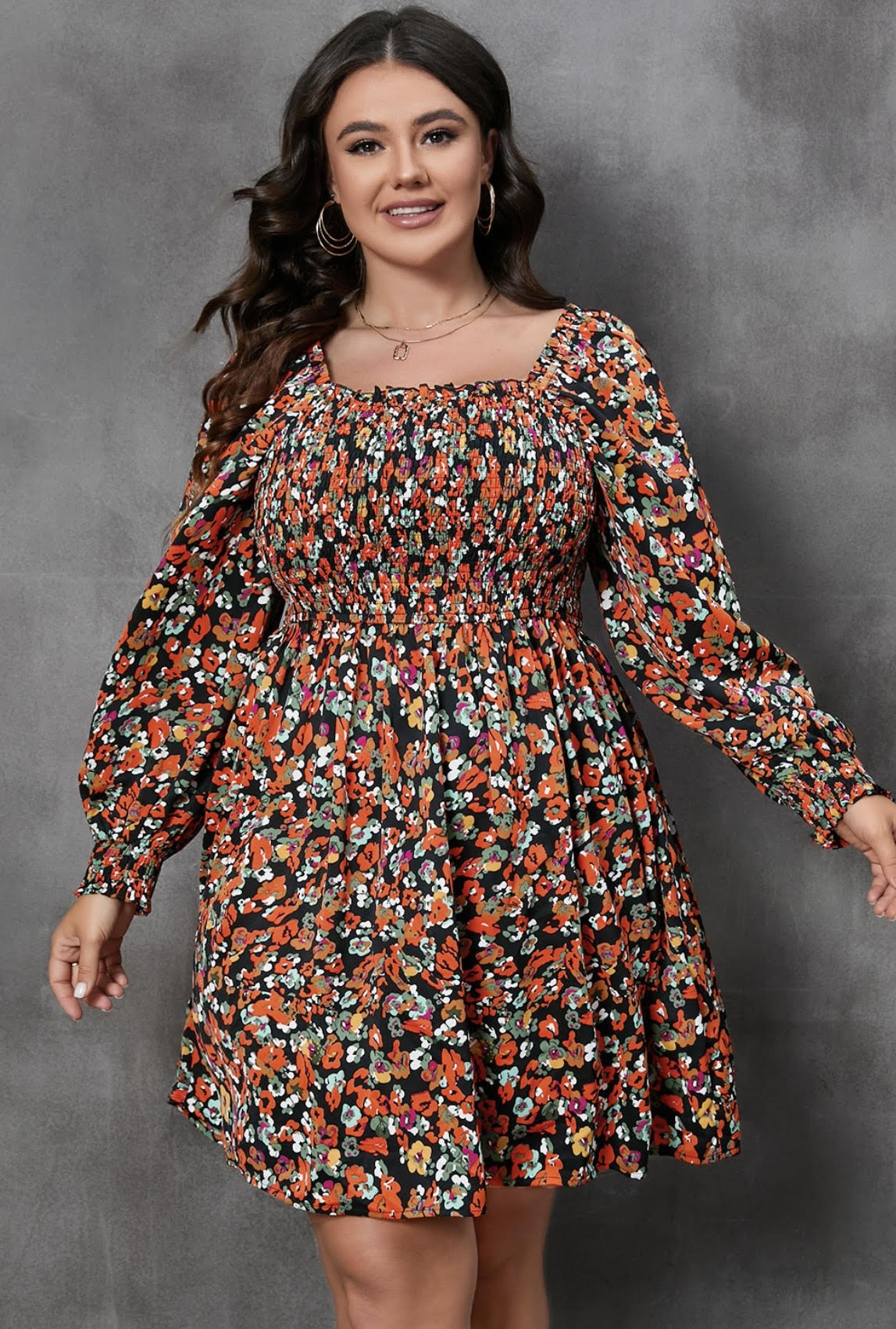 Curvy Luna Floral Dress