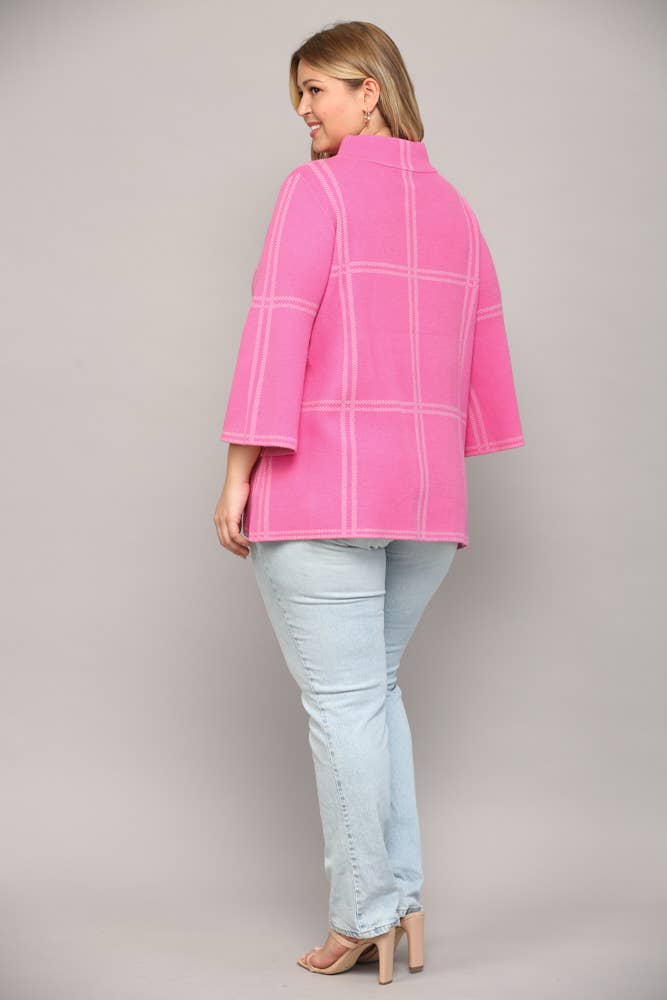 Curvy Aubri Knit Mock Sweater