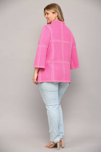 Curvy Aubri Knit Mock Sweater