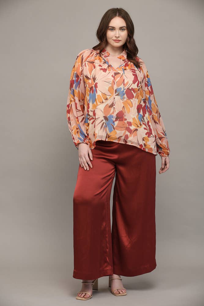 Curvy Miranda Wide Leg Culottes Pants