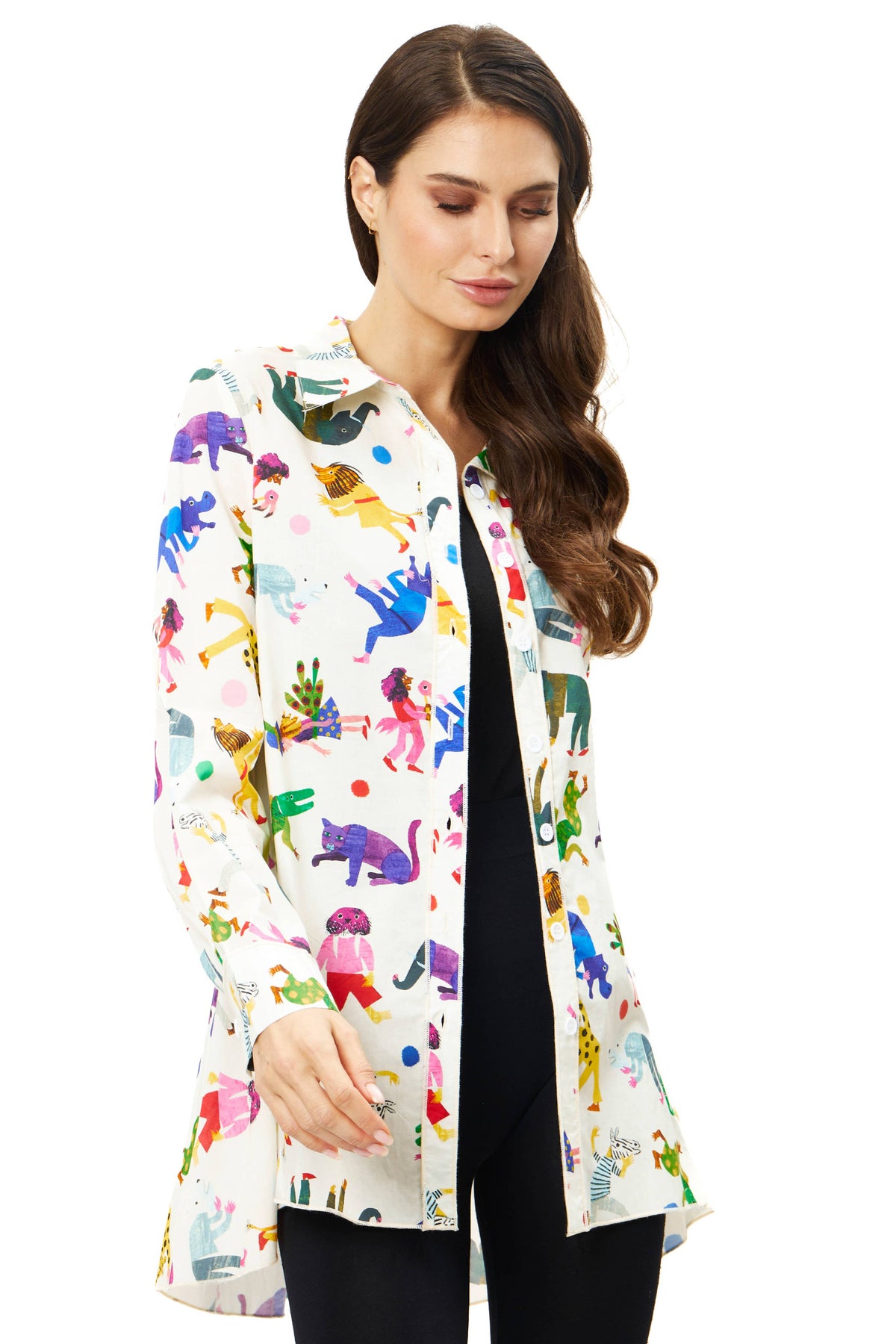 The Colorful Animal Print Button Down