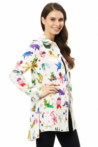 The Colorful Animal Print Button Down