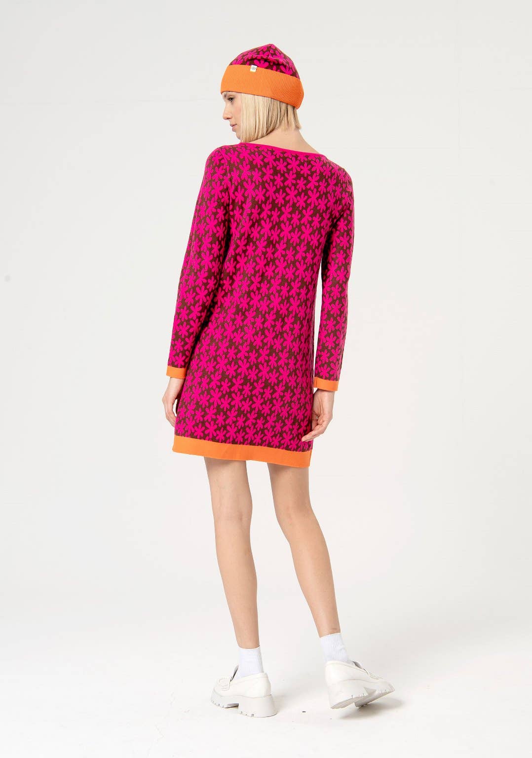 The Elzbeth Joyful Jacquard Sweater Dress