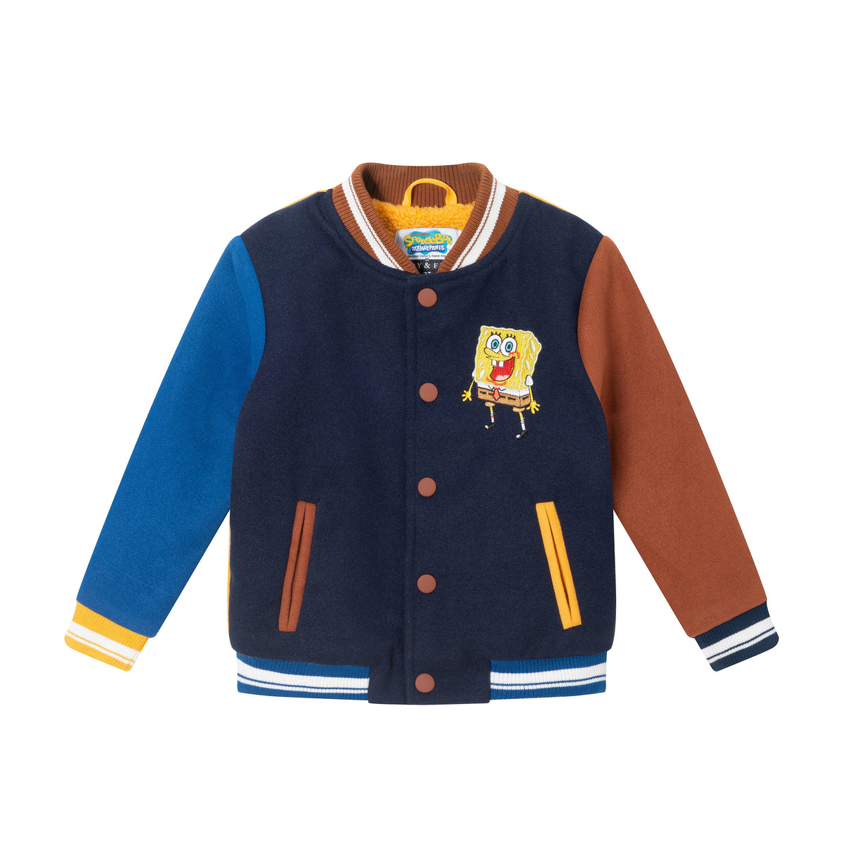 Little Ones SpongeBob SquarePants™ Patchwork Varsity Bomber