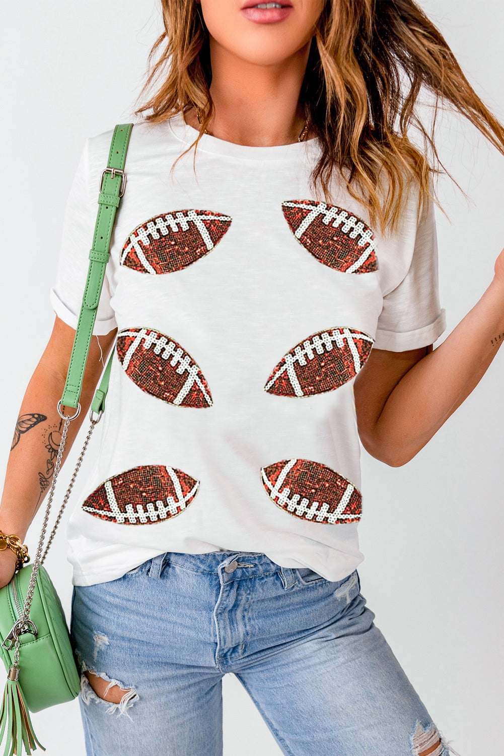 The Football Fanatic Sequin Fan Top