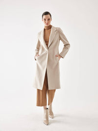 The Georgina Cream Wool Coat