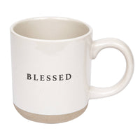 Stoneware Coffee Mug - 'Blessed'