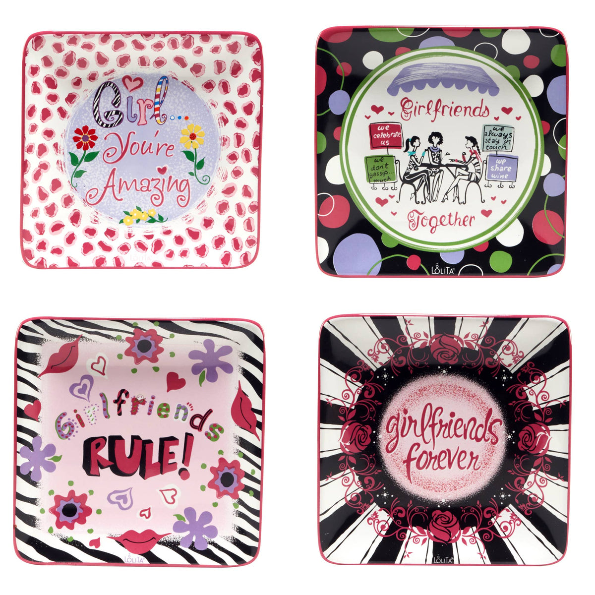 Gift Girlfriends Together Canape Plates