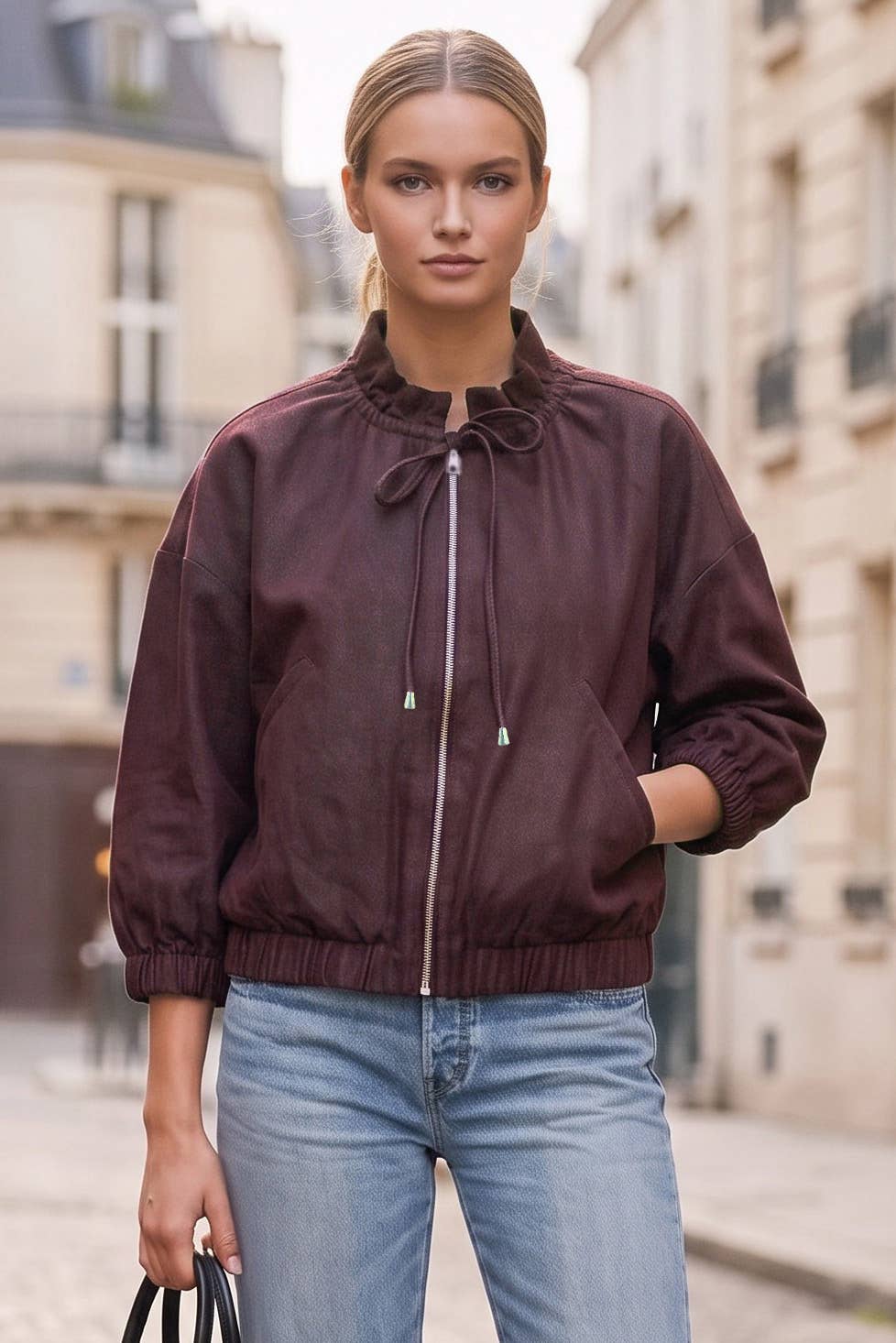 Bianca Denim Zip Up Jacket