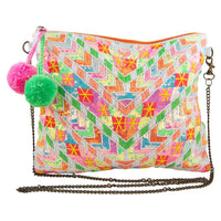 An Explosion of Colors Sequined Arrow Clutch Bag