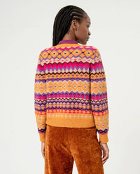 The Julissa Jersey Jacquard Crewneck Sweater