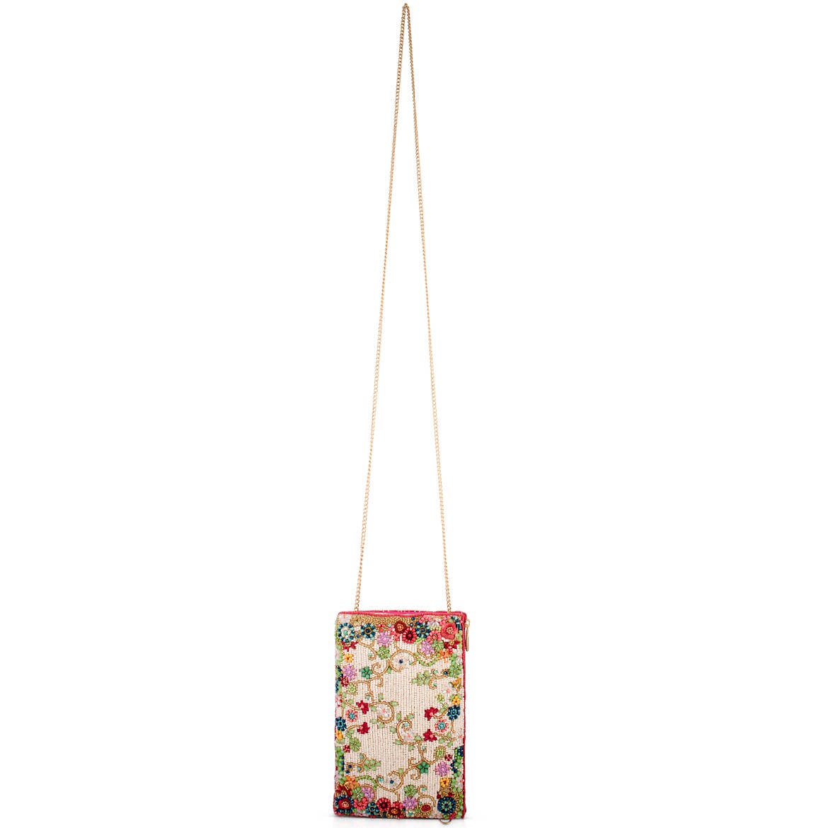 Meadow Ditsy Floral Multi Color Beaded Crossbody Phone Bag