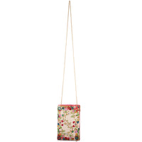 Meadow Ditsy Floral Multi Color Beaded Crossbody Phone Bag
