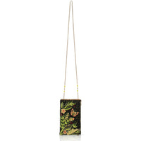 Enchanting Evening beaded black and green crossbody bag