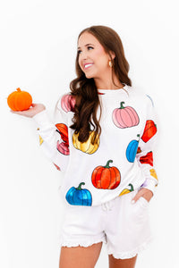 Rainbow Pumpkin Sweatshirt