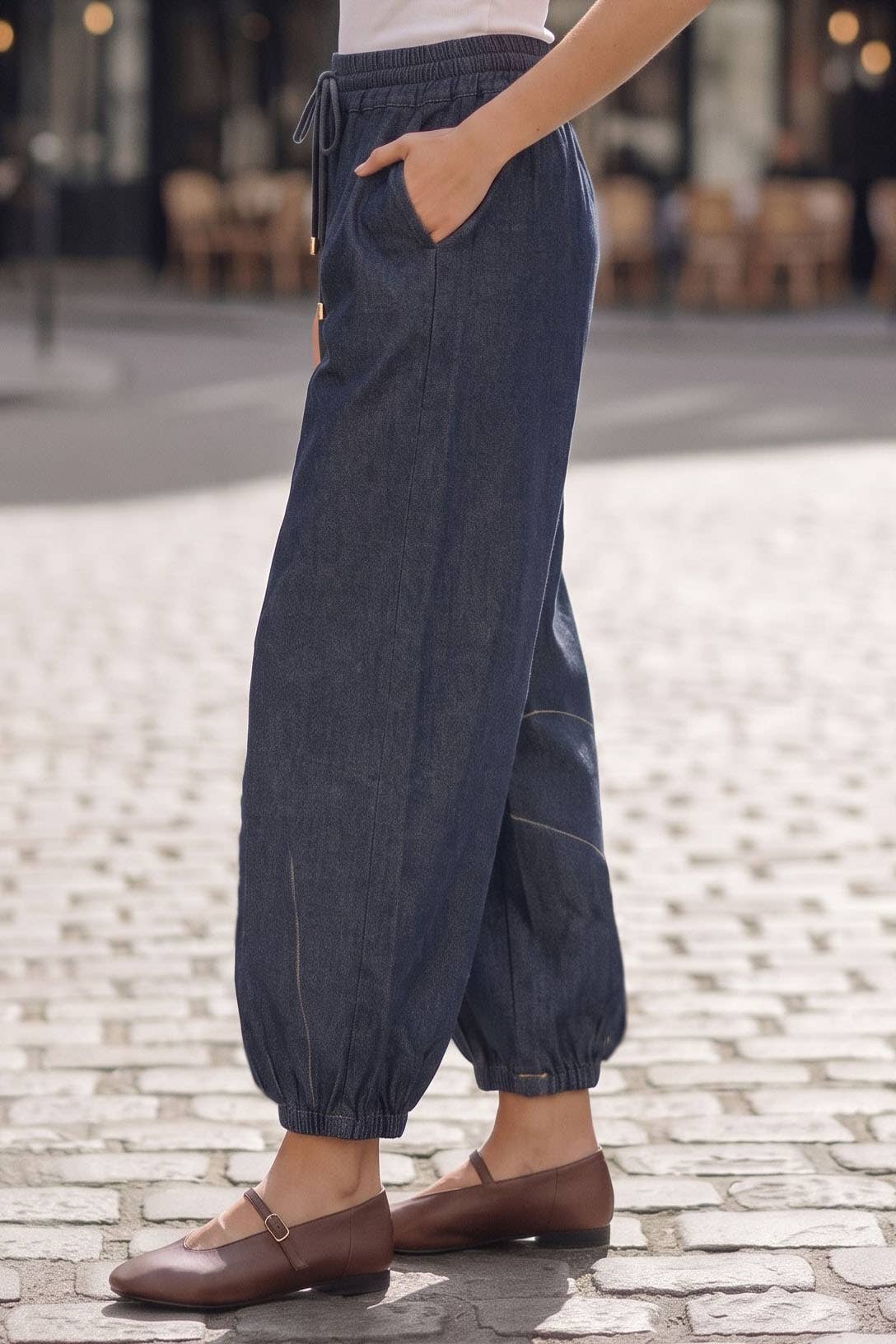 Piper Drawstring Denim Pants