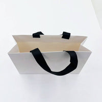 Premium Threaded Rope White Paper Gift Bag w/ free tissue