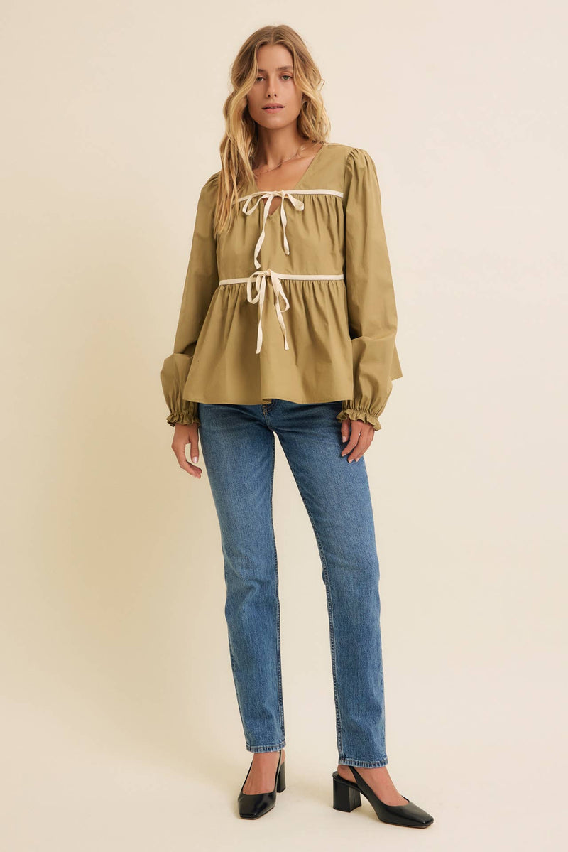 The Megan Double Tie Top