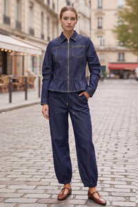 Piper Ruffle Hem Denim Jacket