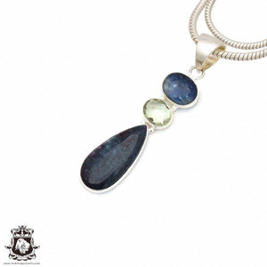 Absolutely One of a Kind Kyra Prasiolite Lapis Necklace