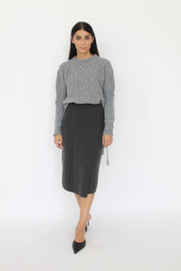 The Allegra Cashmere Blend Wrap Skirt