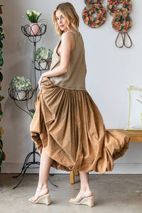 The Sonia Washed Balloon Skirt Dress