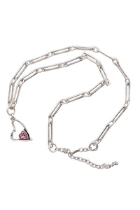 A Touch of Pink Heart Crystal Necklace