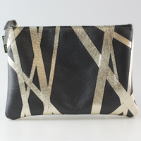 The Metallic Cross-Stripe Everyday Pouch: 2 sizes!