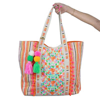 An Explosion of Colors Chevron Sequined Tote