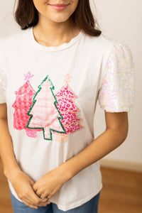 Christmas Sequin Trees Top