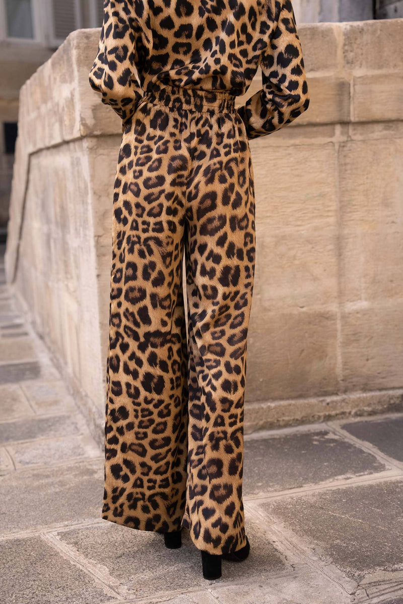 The Lara Leopard Print Palazzo Pants