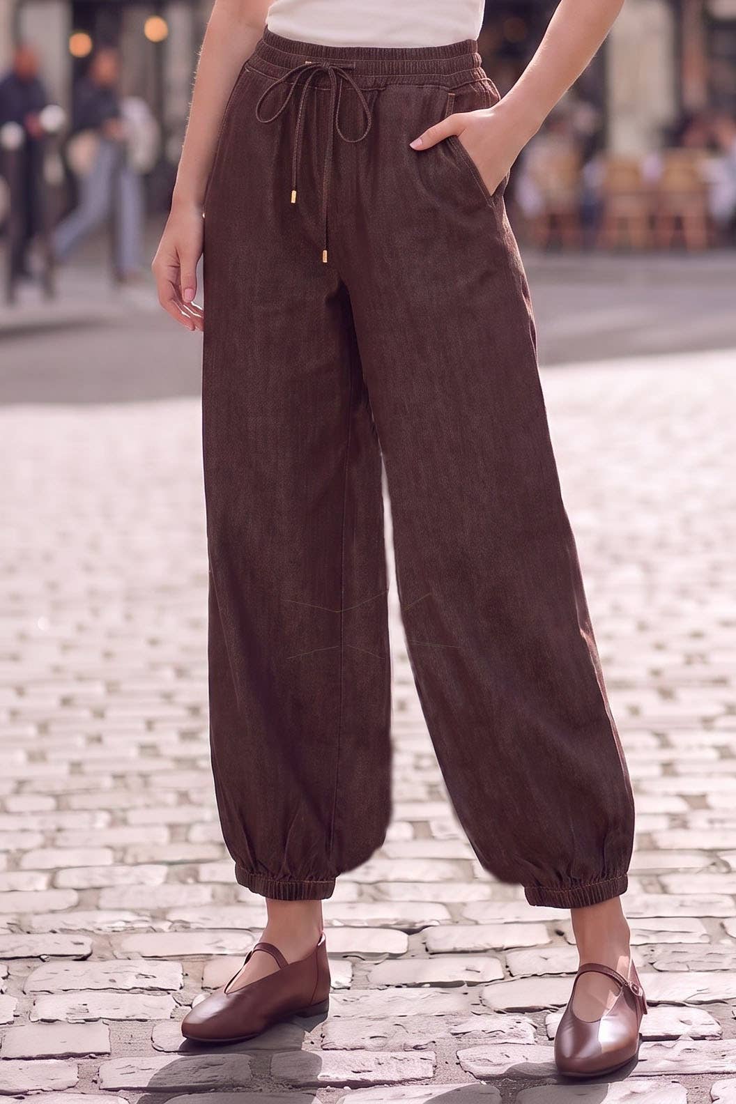 Piper Drawstring Denim Pants